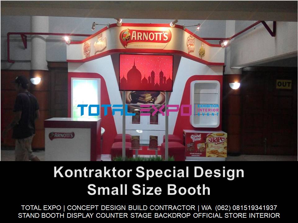 Design Pembuatan Kontraktor Pameran Stand Booth Minimalis Special Desain Custom