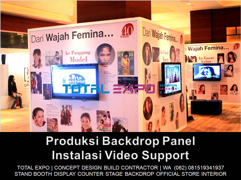 Jasa Pembuatan Produksi Booth Backdrop Sewa Rental Backdrop Booth Panel Pameran Lukisan Photo Partisi Sistem